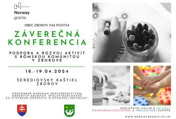 Záverečná konferencia k projektu "Podpora a rozvoj aktivít s rómskou komunitou v Zborove"